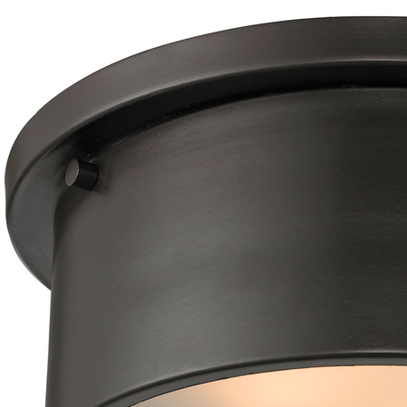 Elk Lighting Simpson 2-Lght Flush Mount in Oil Rubbed Brnz w/Frosted Wht Diffuser 11810/2